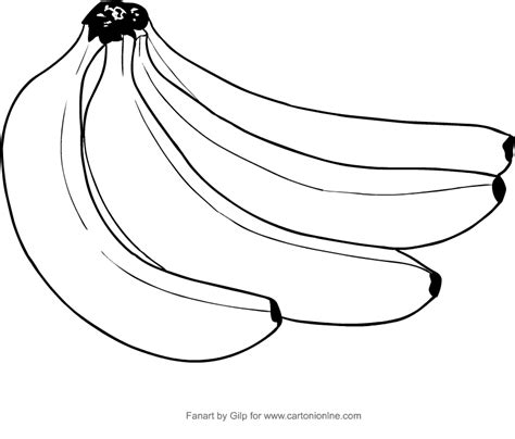 Desenho De Bananas Para Colorir