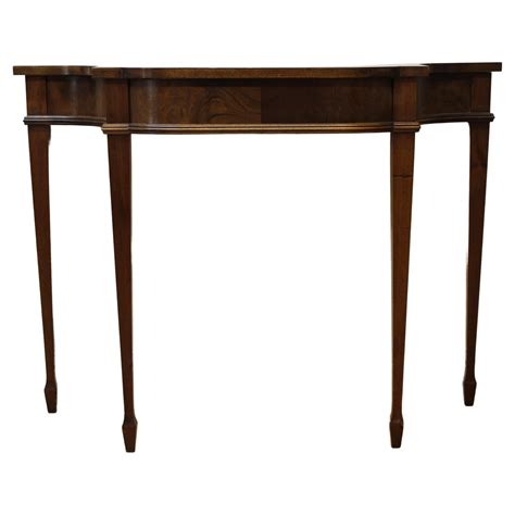 Marquetry Inlaid Entry Table In Neoclassical Style At 1stDibs