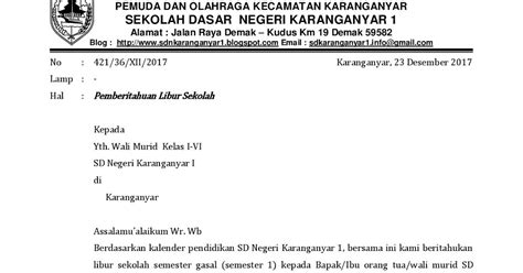 Detail Contoh Surat Edaran Libur Sekolah Koleksi Nomer