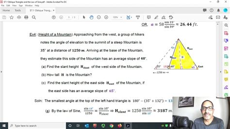 7 1 Oblique Triangles And The Law Of Sines Precalculus Lecture Dr Dahal Youtube