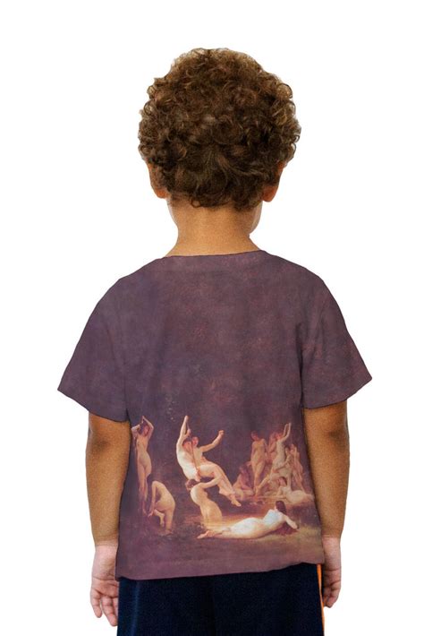 Kids William Adolphe Bouguereau The Nymphaeum 1878 Kids T Shirt