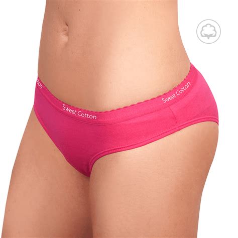 Bikini de Algodón Sweet Cotton con Elástico Visible Pack x3 Fresa