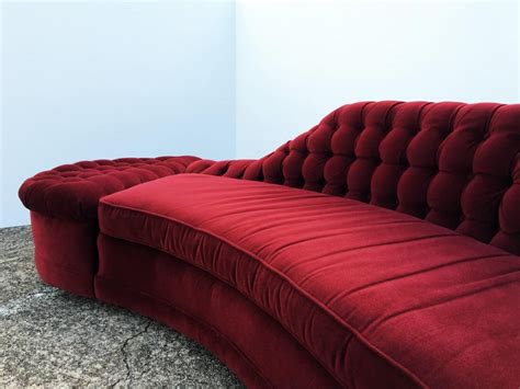 Stunning Hollywood Regency Tufted 2-Piece Curved Sectional Sofa For ...