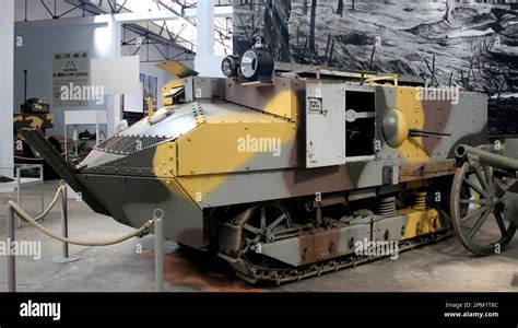 Wwi Schneider Tank On Exposition Of The Museum Of Armored Vehicles