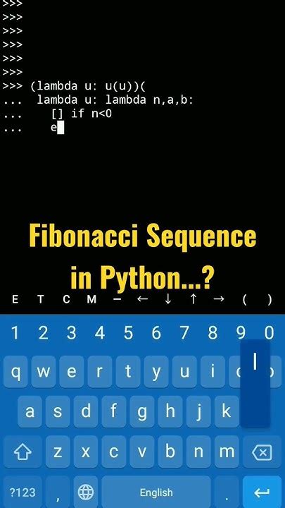 Fibonacci Sequence In Python With Lambda Expression Youtube