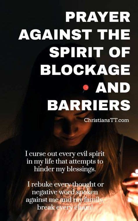 PRAYER Against The Spirit Of Blockage And Barriers Prayer Times Prayer