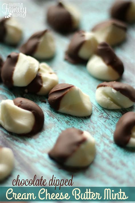 Chocolate Dipped Cream Cheese Butter Mints | Favorite Family Recipes