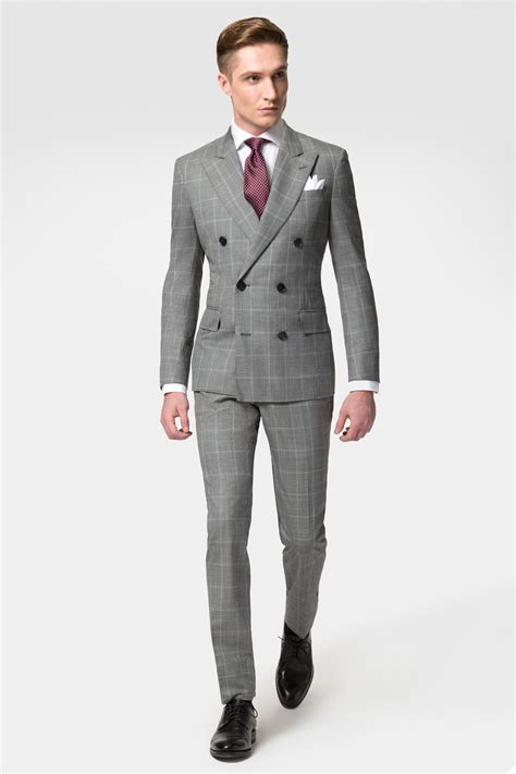 Hackett Grey Windowpane Suit Perfect For The Man On The Go This