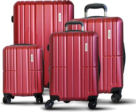 Track Travel Luggage Sets Expandable Thick Abs Pc Durable Suitcase Double Designer Spinner