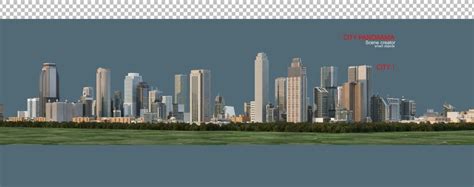 Premium PSD | Panoramic city view