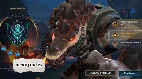 GAMEPLAY 25 RESUMIDA DE RENEKTON CONTRA WARWICK WILD RIFT Jogo