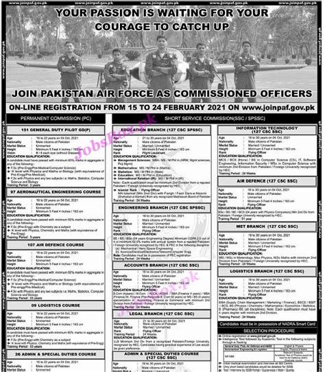 Join Paf Jobs As Commissioned Officer Online Registration Via