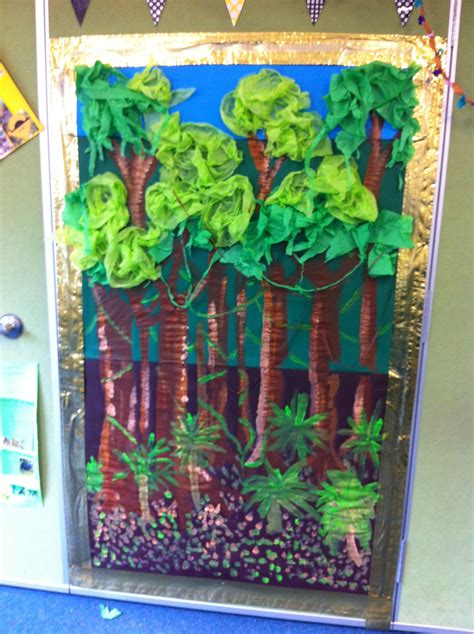 Rainforest Wall As A Class We Later Named The Layers Of The