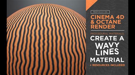 Cinema 4D Octane Render Create A Procedural Wavy Lines Material