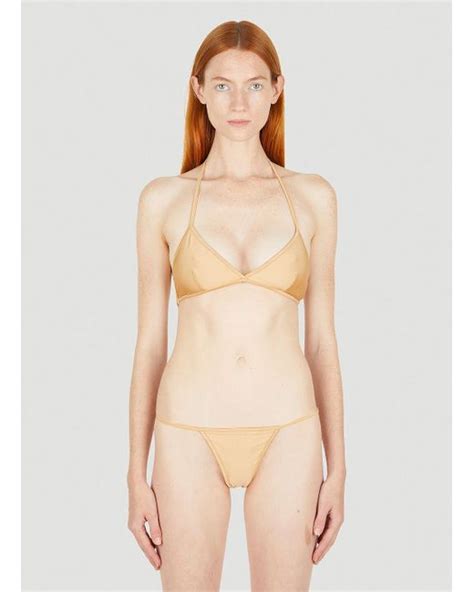 Gucci Interlocking G String Bikini In Beige Natural Lyst Canada