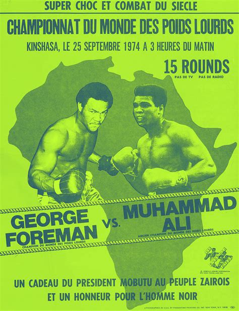 1974 Muhammad Ali Vs George Foreman Rumble In The Jungle Painting By