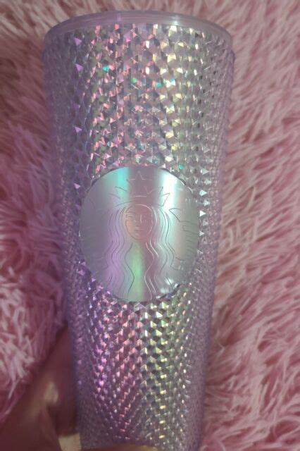 Starbucks 2018 Multi Colored Rainbow Iridescent Studded Tumbler Unicorn