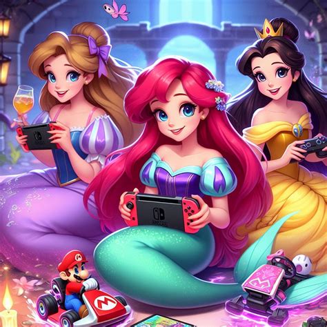 Disney Princesses played Mario Kart 8 Deluxe by SpongebobNintendo20 on DeviantArt