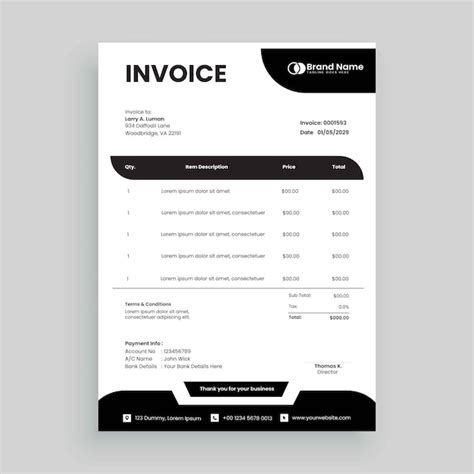 Premium Vector Invoice Template Vector Design For Your Business