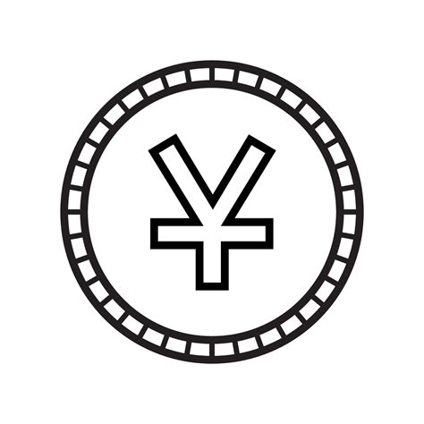 Chinese yuan currency symbol coin. 11255672 Vector Art at Vecteezy