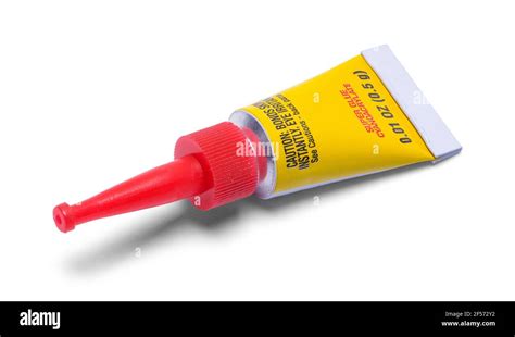 Yellow Tube Of Super Glue Cut Out Stock Photo Alamy