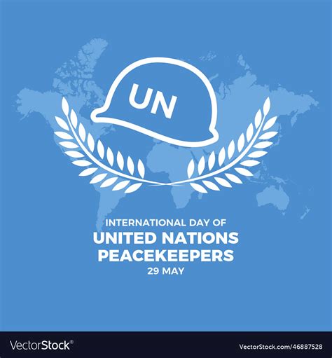 International day of united nations peacekeepers Vector Image