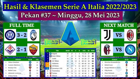 Hasil Liga Italia Tadi Malam Inter Milan Vs Atalanta Klasemen Serie