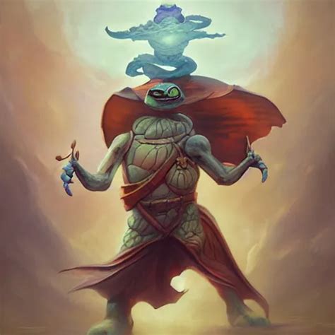 Anthropomorphic Turtle Hero By Peter Mohrbacher Stable Diffusion