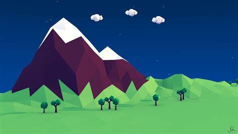 Low Poly Mountain 3d Model Free Synpsado