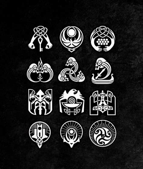 Skyrim Symbols Of Factions And Guilds Design Elder Scrolls Tattoo