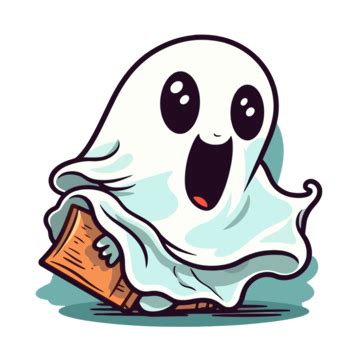 Sheet Ghost Vector Sticker Clipart Cartoon Ghost Moving And Flying