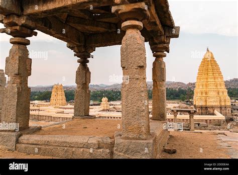 India Karnataka Hampi Architecture Of Ancient Virupaksha Temple