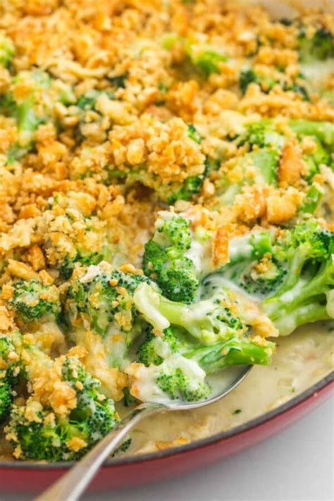 Creamy Broccoli Casserole With Ritz Cracker Topping Little Sunny Kitchen