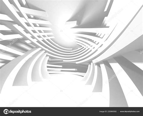 Abstract Modern White Architecture Background Render Illustration Stock