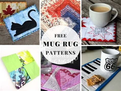 12+ Free Mug Rug Patterns To Snack In Style ⋆ Hello Sewing