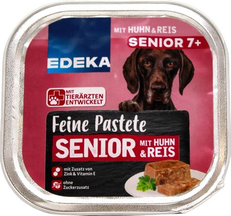 Edeka Feine Pastete Senior Mit Huhn Und Reis Hundefutter Er Pack