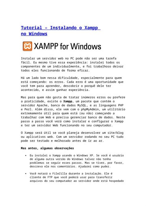 Docx Conhecendo E Configurando O Xampp Dokumen Tips