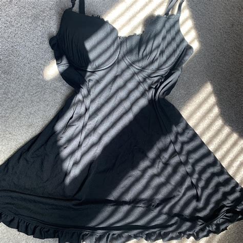 Black Mini Lingerie Babydoll Dress Goth Grunge Depop