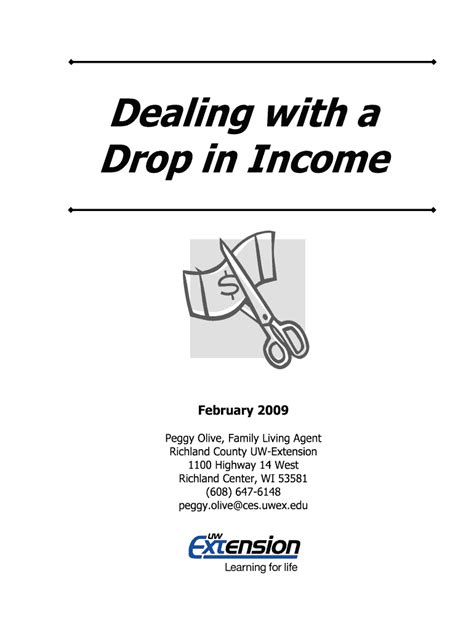 Fillable Online Co Brown Wi Dealing With A Drop In Income1 Uri Co