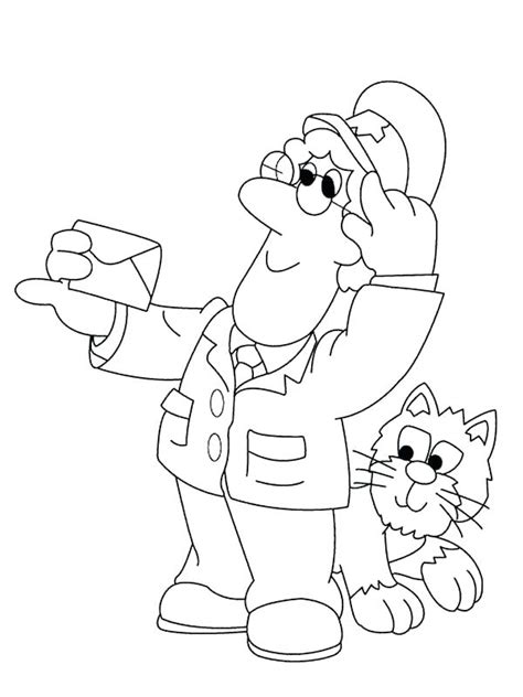 Postman Coloring Pages At Free Printable Colorings