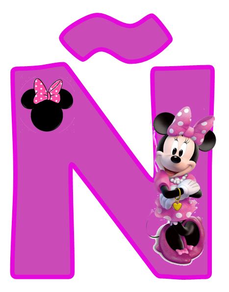 Letras De Minnie Mouse Para Imprimir Alfabeto Digital Png 559