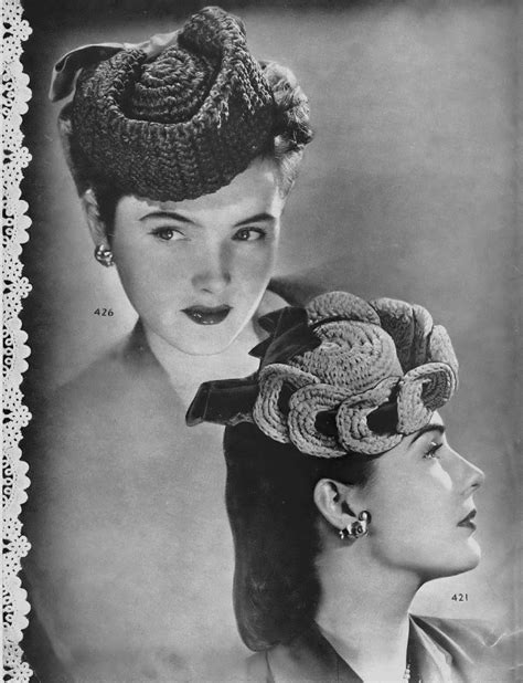 1940 Vintage Crochet Hat Pattern Crochet Purse Pattern Digital