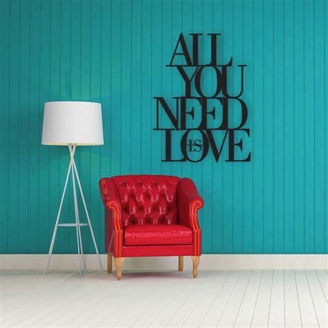 Escultura Decora O De Parede All You Need Is Love Cm Elo