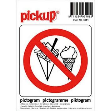 Pickup Pictogram Verboden Voor Consumpties 10x10 Cm Karwei