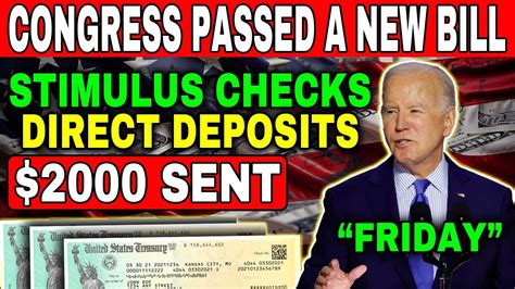 Congress Approves New Bill 2000 Stimulus Checks Direct Deposits For