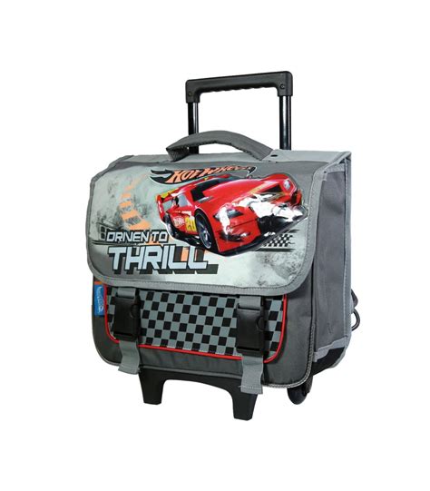 Bagtrotter Cartable Roulettes Hot Wheels Cm Gris