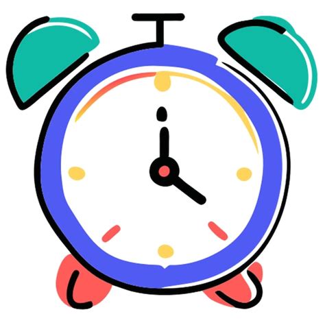 Icono Del Reloj De Alarma Relleno Desplazado Vector Premium