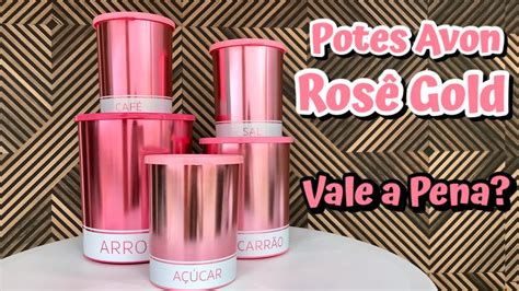 Potes Ros Gold Avon Meu Kit Porta Mantimentos Youtube