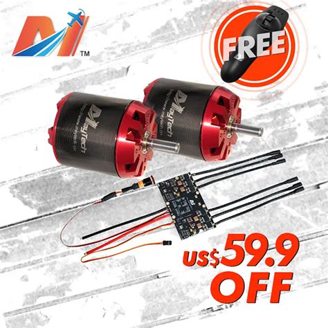 Maytech SALE 6374 170KV Electric Powered Skateboard Motor Dual ESC