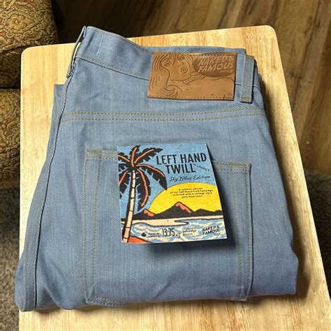 Naked Famous Denim Jeans Naked Famous Left Hand Twill Sky Blue